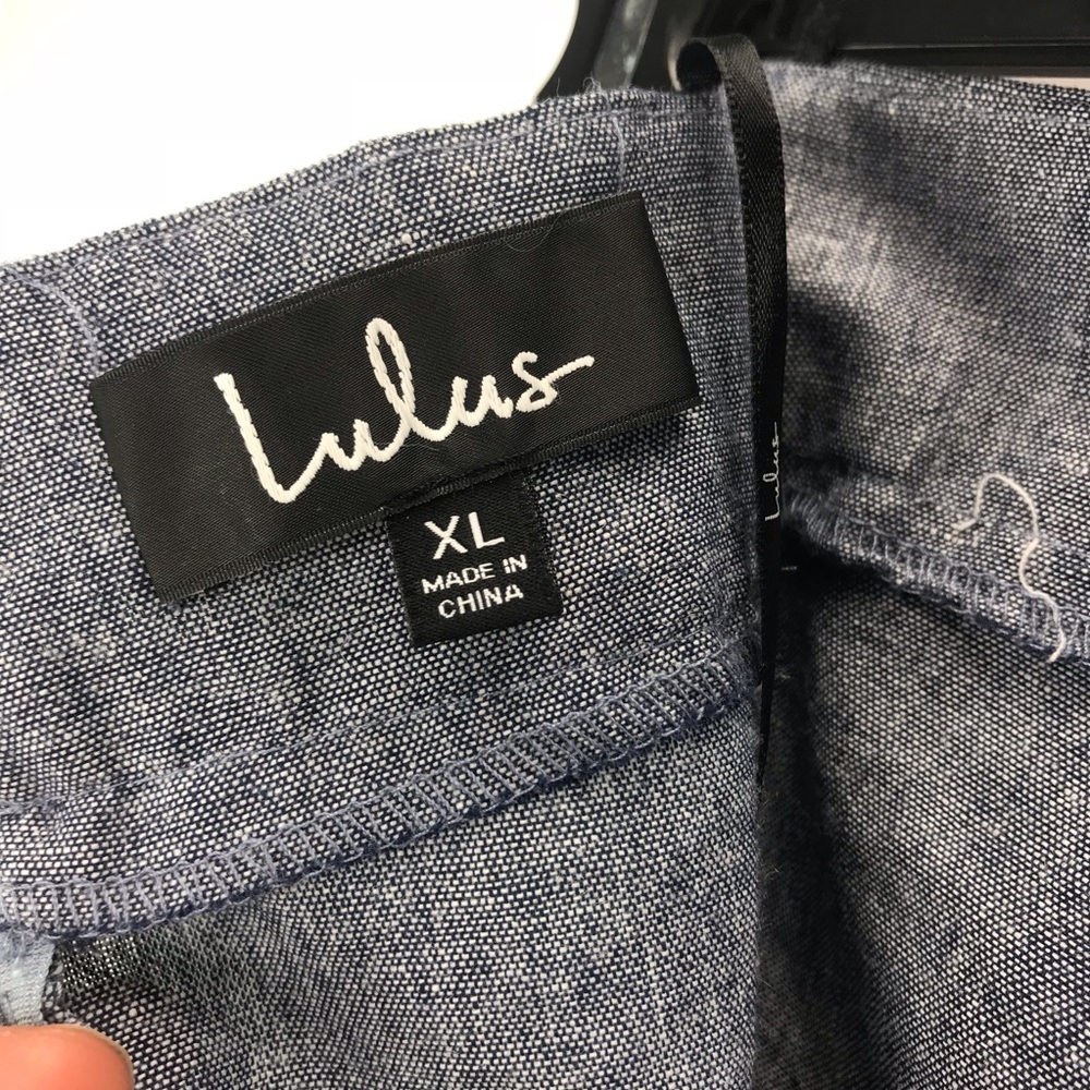 Lulu’s Chambray Denim Mini Skirt Size XL - Picture 5 of 7